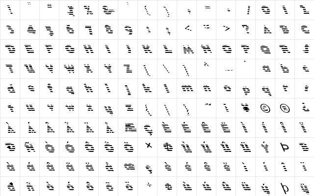 FZ JAZZY 32 STRIPED LEFTY Normal  glyph index