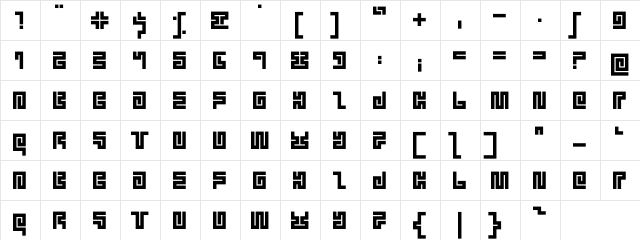 Ancient One Regular  glyph index