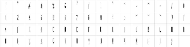 CajunQueen Normal  glyph index