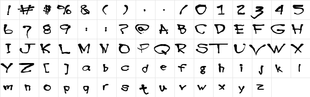 Blottooo40oz Regular  glyph index