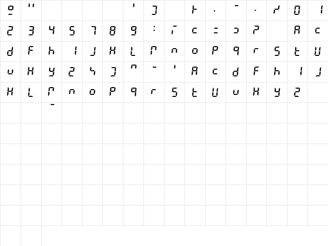 Heart 2 Regular  glyph index