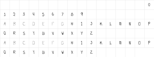 Teachers Stroke Regular  glyph index