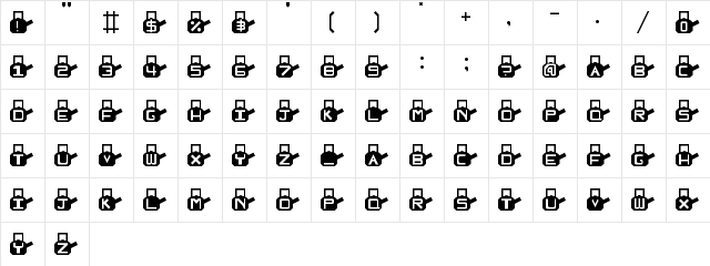 Teakettle Regular  glyph index
