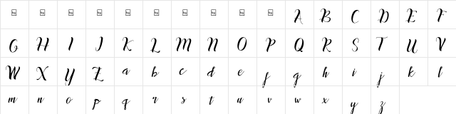 inthai Regular  glyph index