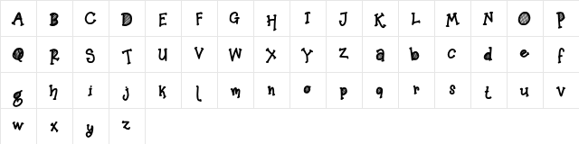 Green Walk FREE Regular  glyph index