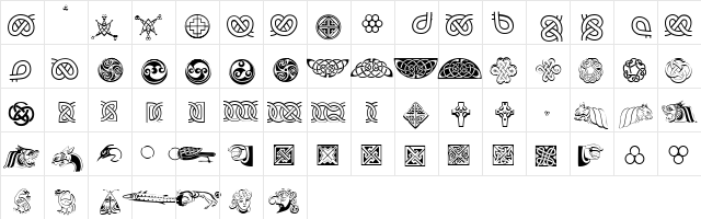 Kells Regular  glyph index