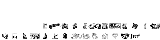 Old Time Ad Dings One Regular  glyph index