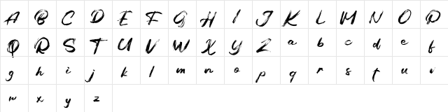 Balges FREE Regular  glyph index