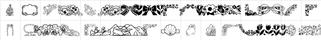 GE Springtime Regular  glyph index
