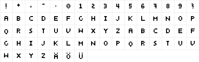 WECKER Regular  glyph index