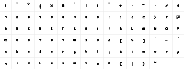 Big Taste Regular  glyph index