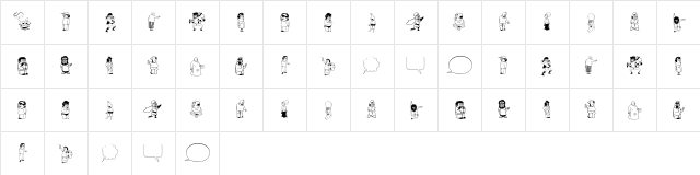 Dumbass Town Regular  glyph index