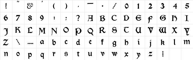 BeaulieuSSK Regular  glyph index
