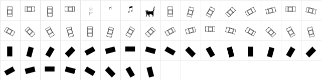 Car Regular  glyph index