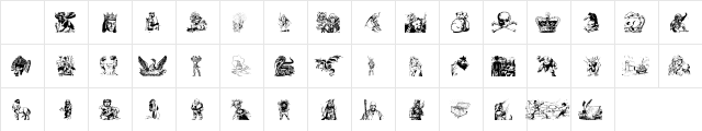 Fantasy Clipart Regular  glyph index