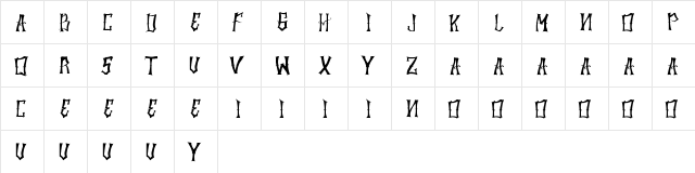 Halowen Regular  glyph index