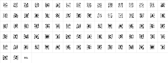 Whim Regular  glyph index