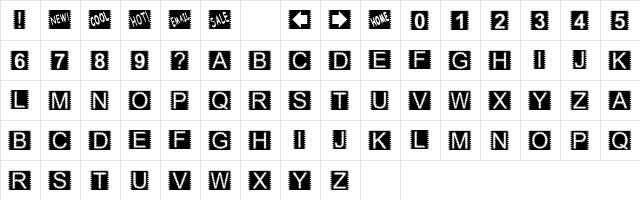 Zacken Normal  glyph index