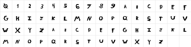 WinterCrops Regular  glyph index