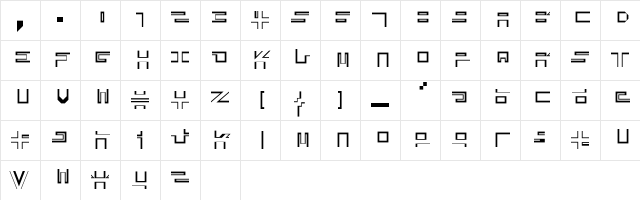 City-Architecture Medium  glyph index