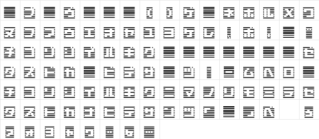 border7Kat Regular  glyph index