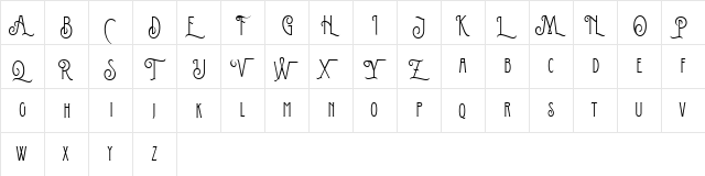 Conserta Royal DEMO Regular  glyph index