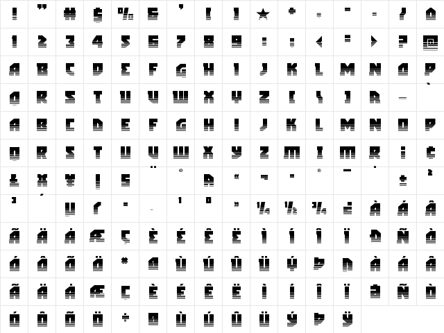 Arctic Guardian Twotone Regular  glyph index