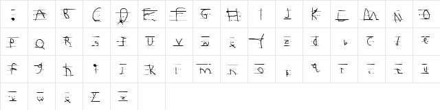 Abecedarian Regular  glyph index