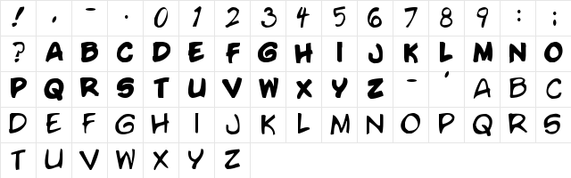 Voodoo Doll Regular  glyph index