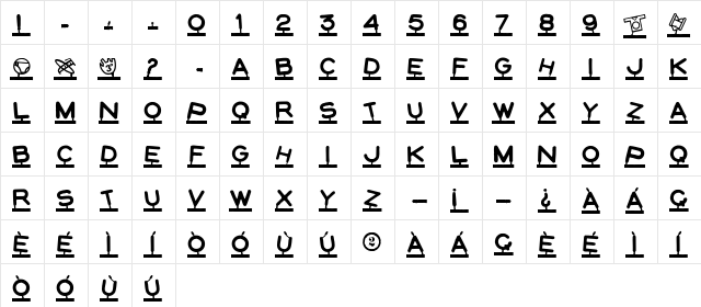 Montaplex Regular  glyph index