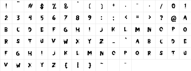 Dr.Ziemboz 3 Regular  glyph index
