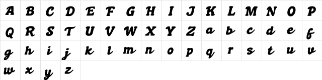 Cundrawan (cove703) Regular  glyph index