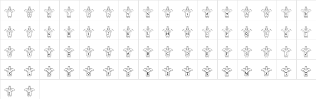 LCR Stitched by an Angel Regular  glyph index