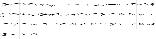 Avelana Deco Medi PERSONAL USE Regular  glyph index