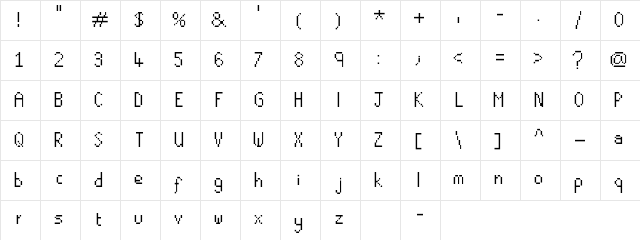 RuneScape Regular  glyph index