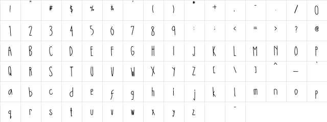 Battani Regular  glyph index