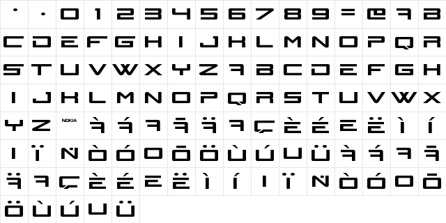 N-Gage Medium  glyph index