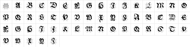 HansSchoensCapsInGrid Regular  glyph index