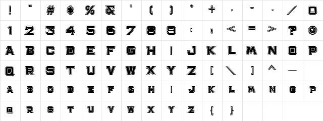 Bachelor Pad College JL Regular  glyph index