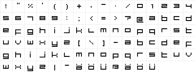 Superphonic Regular  glyph index
