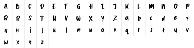 Apija demo Regular  glyph index