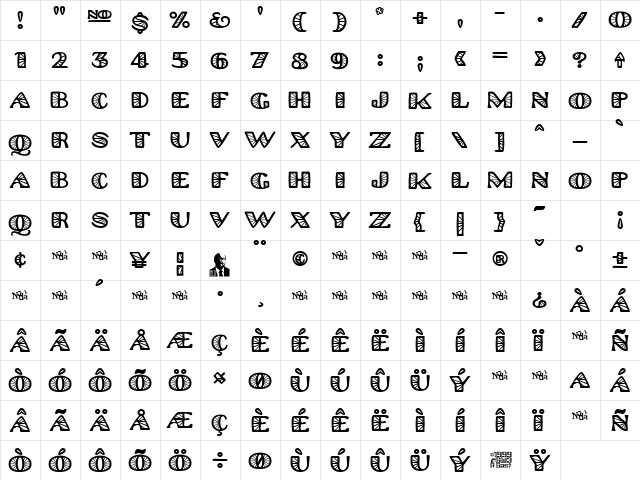 Platinum Hub Caps Spoked Regular  glyph index