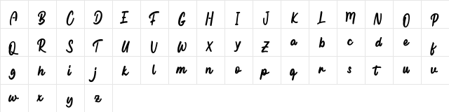 Facibian FREE Regular  glyph index