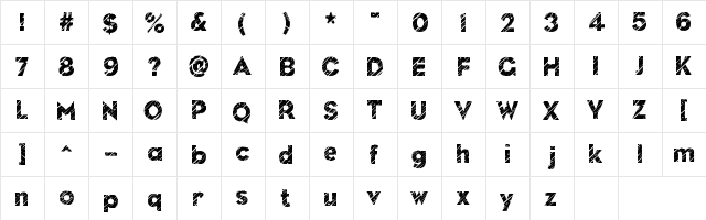 NuevoDisco Regular  glyph index