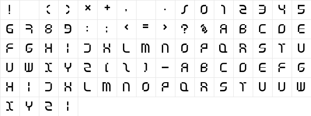 music television selector Regular  glyph index