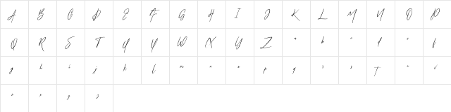 Osttrola Free Regular  glyph index