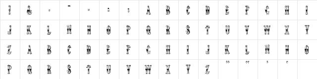 Lavinia Regular  glyph index
