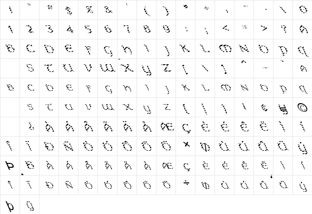 FZ JAZZY 31 STRIPED LEFTY Normal  glyph index