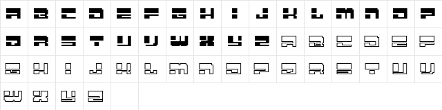 mtiza Regular  glyph index