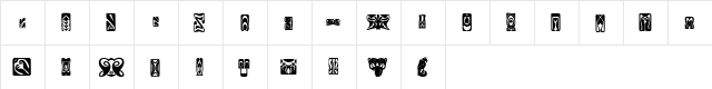 Decoration Regular  glyph index
